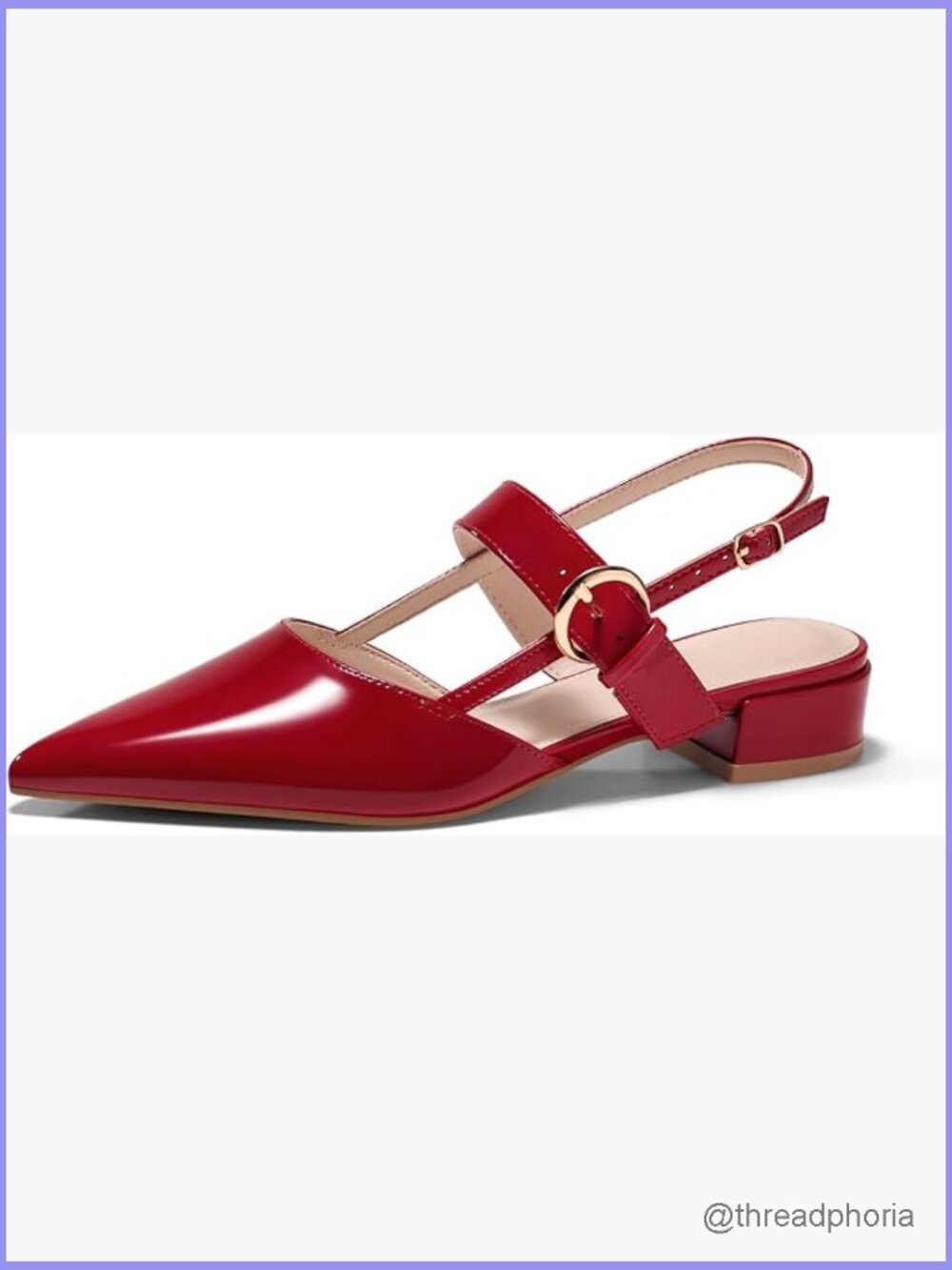 Chunky Low Heel Mary Jane Slingback Pumps Work Dress Shoes